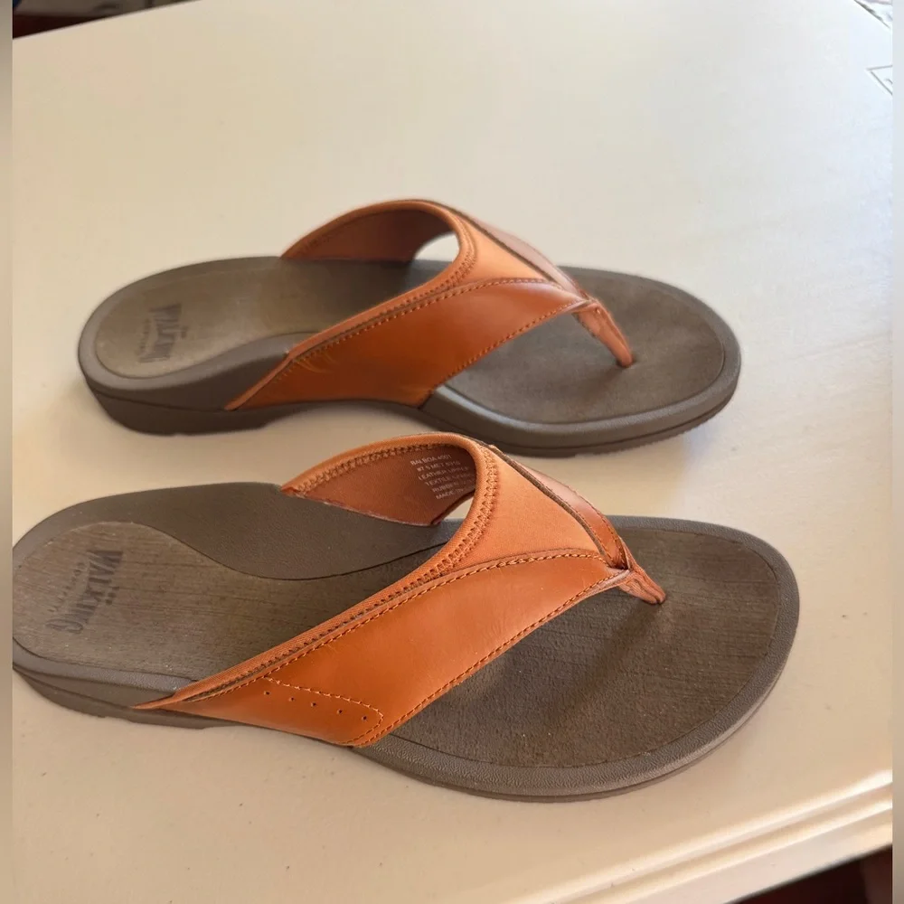 Abeo Balboa Sandals - Carmel Brown with Metatarsal Support - Size 7.5